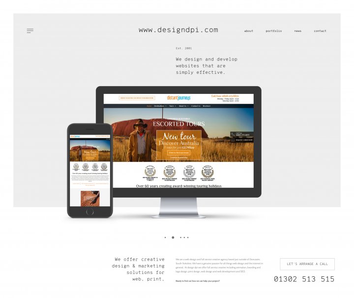 Web design and Wordpress development for Distant Journeys