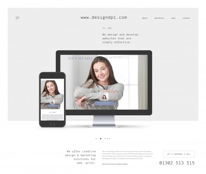 Web design for Lucy Thomas