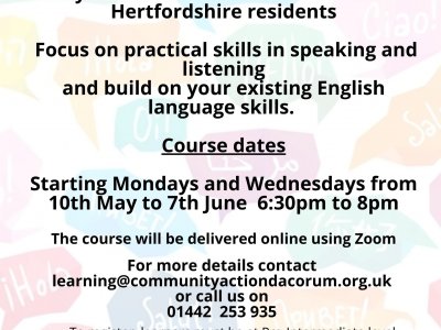 ESOL Communication course - FREE for Hertfordshire Residents