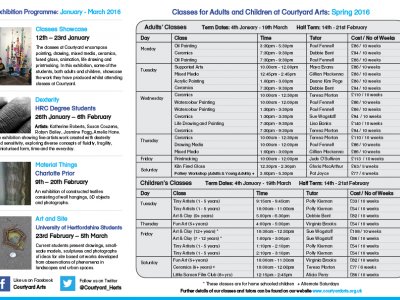 Event Programme January - May 2016