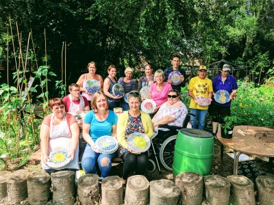 Garden Stepping Stone Mosaic Design, Bushey Heath 2nd July