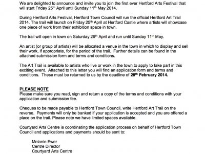 Hertford Art Trail - Call for Entries