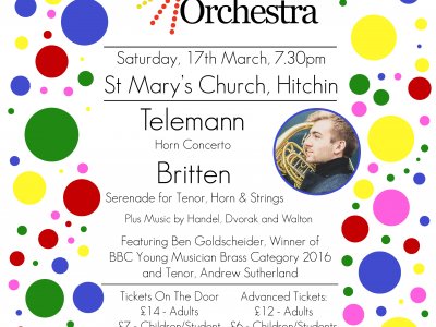 Hitchin Chamber Orchestra -March 17th Spring Concert