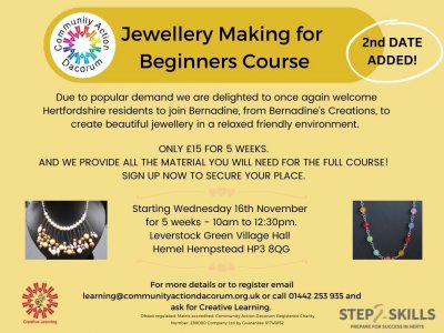 Jewellery Making Beginners Course - SECOND DATE ADDED