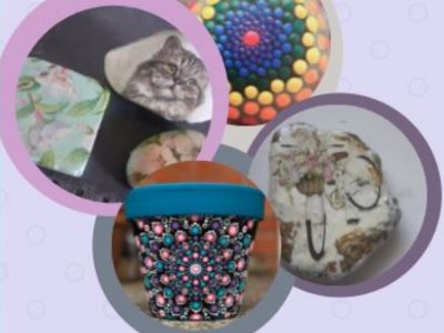 Mandalas dot painting and Decoupage for beginners