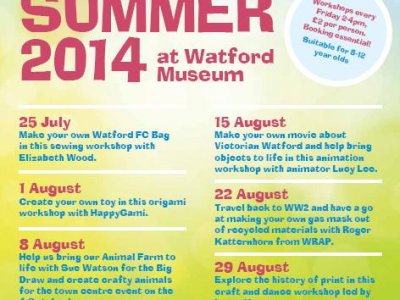 Summer Workshops at Watford Museum