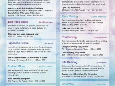 Summer Workshops for Adults