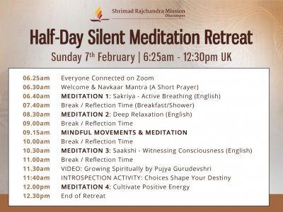 Virtual Half-Day Silent Meditation Retreat | Sunday 7th February