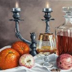 Cognac time-Oil Paintings by Sabbi Gavrailov