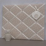 Large beige spot print memo board