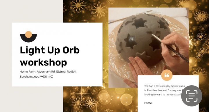 Light up Christmas Table Orb workshop