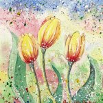 Yellow Tulips - Original Watercolour Painting