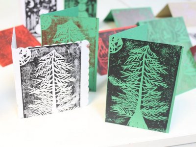 Festive Lino Printing at Crafty Praxis, 6/11/19 6-8