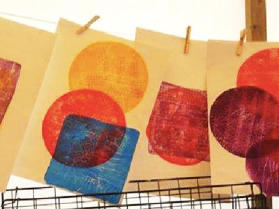 Gelli Printing - CREATE! Workshop at WYPW