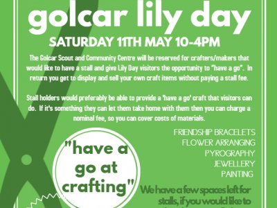 Have a craft stall on Golcar Lily Day