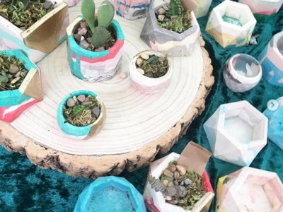 Jesmonite Plant Pot Workshop at the Peppercorn