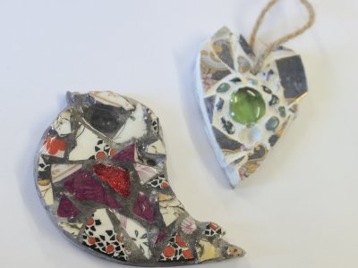 Mosaic Decorations Workshop at Queenies, Huddersfield