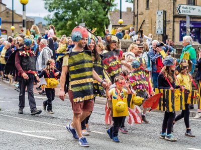 Textile Banner Parade at Holmfirth Arts Festival 2019