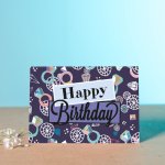 Cute Bling Rings Birthday Card Design by Natalie Williamson