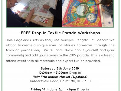 FREE Drop In Workshops for Holmfirth Arts Festival Parade 2019