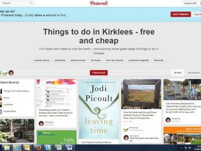 New Pinterest site 'Things to do in Kirklees - free and cheap'