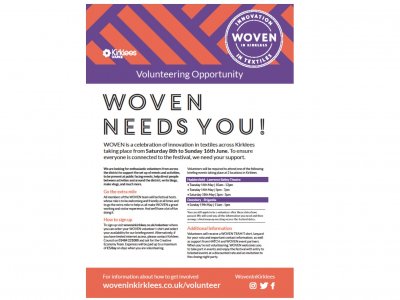 WOVEN - Volunteers wanted now!