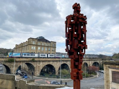 ‘WORK’ by Sir Antony Gormley arrives in Dewsbury