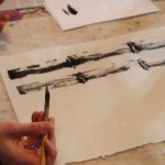 Chinese Brush Painting workshops with Lisa Class at Jellyfish