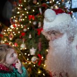 Father Christmas visits Coleton Fishacre