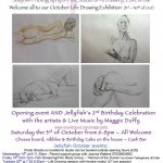 October Life Drawing Exhibition and our 2nd Birthday Celebration