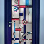 Art Deco Jewelled & Bevelled full toughened safety glass door.