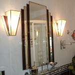 Art Deco - mirror & lamp shades.
