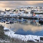 Brixham snow at sunrise