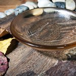 Champagne Double Fern Glass Bowl