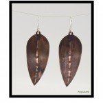 Coper Leaf Drop Earrings