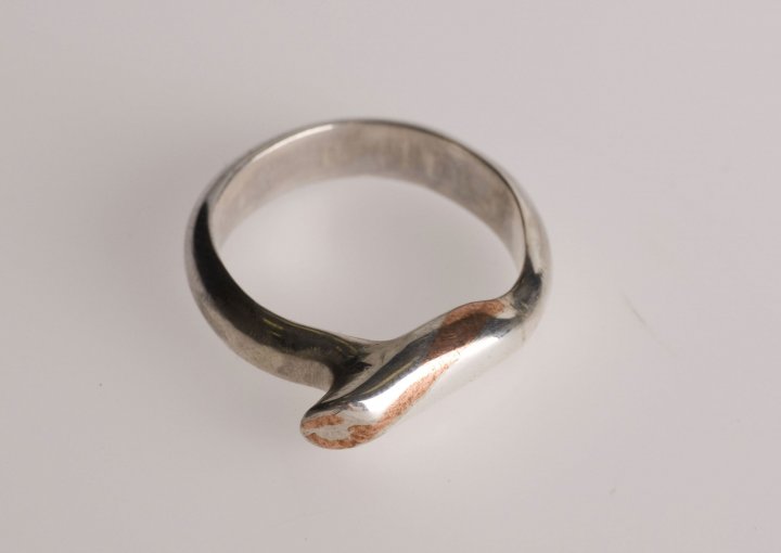 Copper and Silver Twist Ring