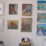 First Spring Exhibition in the Kitchen Gallery Cockington Court.