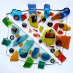 Fused glass panel