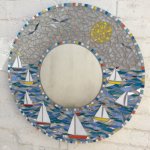 Large round boaty mirror