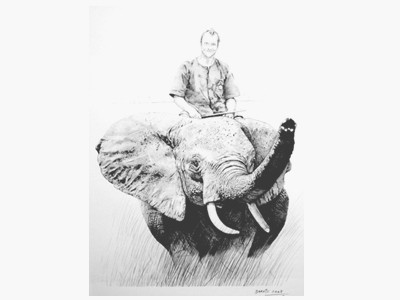 Lee on his Elephant