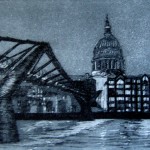 Millennium Bridge and St Paul's at Twilight