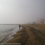 Misty morning on the beach