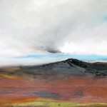 north west of fur tor / oil on board / 870mm x 300mm