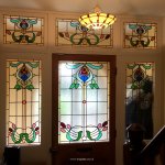 Old style glass panels for the contemporary house.
