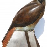 Patinated bronze female red kite