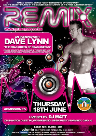 Pride Torbay Fundraiser With Dave Lynn Thurs 18 June