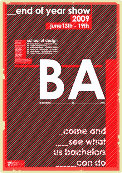 School of Art and Design End of Year Show Poster