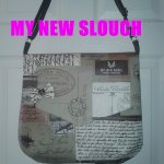 SLOUCH BAG - VINTAGE POSTCARDS NATURAL