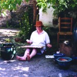 Student enjoying the peace and quiet of Coombe Farm Studios