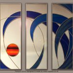 Triptych wall mirror designed & made by www.onglass.co.uk